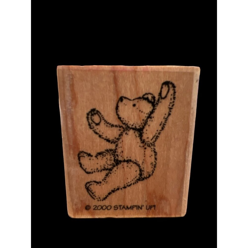 Stampin Up! Fuzzy Teddy Bear Wooden Stamp 1.5”x2” Dated 2000,‎ Arts & Crafts